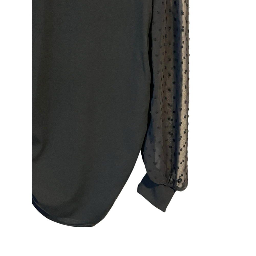BHome Maternity Top Womens Black Stretch Ruched Sides M NWT - Picture 6 of 12